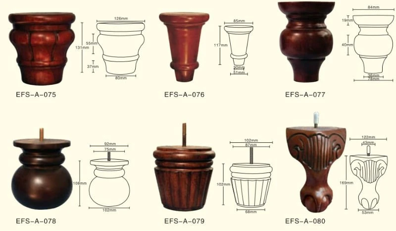 Wooden Furniture Legs and Feet From Factory